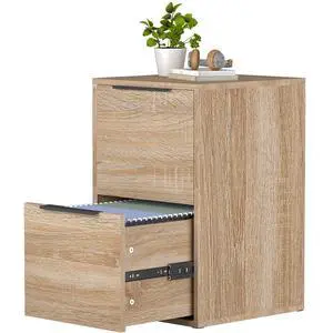 2 Drawer File Cabinet, Wood Filing Cabinet for Letter Size Filings, Under Desk Small Filing Cabinets for Home Office, Oak 2 Drawer File Cabinet, Wood Filing Cabinet for Letter Size Filings, Under Desk Small Filing Cabinets for Home Office, Oak