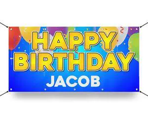 Custom Birthday Vinyl Banner Sign Personalized, Party Backdrop, Birthday Gift, Birthday Party - (5'x10', BB-3) Custom Birthday Vinyl Banner Sign Personalized, Party Backdrop, Birthday Gift, Birthday Party - (5'x10', BB-3)
