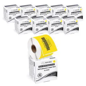 Compatible with Dymo 30256 Labels, Yellow, 2-5/16" x 4" | Shipping Labels; Compatible With Dymo LW 450, 4XL (Not 5**, 5XL), Rollo & Zebra; 10 Rolls /3000 Labels Compatible with Dymo 30256 Labels, Yellow, 2-5/16" x 4" | Shipping Labels; Compatible With Dymo LW 450, 4XL (Not 5**, 5XL), Rollo & Zebra; 10 Rolls /3000 Labels