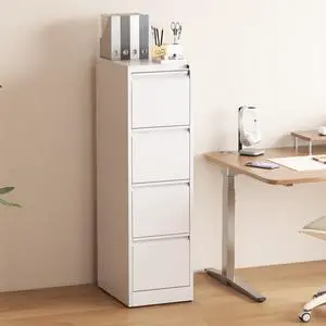 4 Drawer File Cabinet with Lock, Vertical Filing Cabinets for Home Office, Metal Storage Cabinets, Heavy Duty File Cabinet for Letter/Legal/A4/F4 Size Amsseble Required, White 4 Drawer File Cabinet with Lock, Vertical Filing Cabinets for Home Office, Metal Storage Cabinets, Heavy Duty File Cabinet for Letter/Legal/A4/F4 Size Amsseble Required, White
