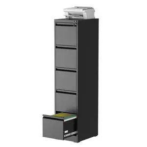 5 Drawer Vertical File Cabinet with Lock, Metal Filing Cabinets for Home Office, Heavy Duty File Storage Cabinet for Legal/Letter/A4 Documents, Easy to Assemble, Black 5 Drawer Vertical File Cabinet with Lock, Metal Filing Cabinets for Home Office, Heavy Duty File Storage Cabinet for Legal/Letter/A4 Documents, Easy to Assemble, Black