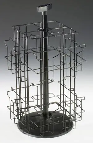 Wire Literature Display for Counter | Rotating Brochure Rack, Black, 16 Full-View Pockets, For 4x9 Pamphlets, Plastic Sign Holder Included, WSCB216 Wire Literature Display for Counter | Rotating Brochure Rack, Black, 16 Full-View Pockets, For 4x9 Pamphlets, Plastic Sign Holder Included, WSCB216
