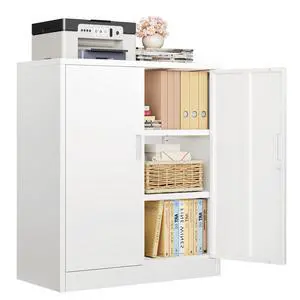 Metal Storage Cabinet, 36" H Locking Storage Cabinet with Shelves and Doors for Home Office, Garage, Utility Room, Entryway(White) Metal Storage Cabinet, 36" H Locking Storage Cabinet with Shelves and Doors for Home Office, Garage, Utility Room, Entryway(White)