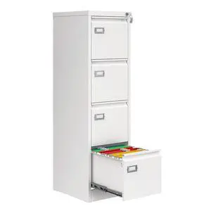 4 Drawer File Cabinet with Lock, Metal Filing Cabinets for Home Office, Vertical Black Locking File Caninet, Steel Narrow Four Drawer File Cabnet for Letter/Legal / A4 / B4- Assembly Required 4 Drawer File Cabinet with Lock, Metal Filing Cabinets for Home Office, Vertical Black Locking File Caninet, Steel Narrow Four Drawer File Cabnet for Letter/Legal / A4 / B4- Assembly Required