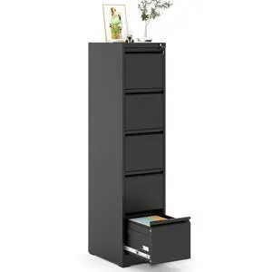 5 Drawer File Cabinet with Lock, Metal Filing Cabinets for Home Office | Vertical File Cabinet Heavy Duty Steel Office Storage Cabinet for Letter/Legal/A4 Size Files, Easy Assembly 5 Drawer File Cabinet with Lock, Metal Filing Cabinets for Home Office | Vertical File Cabinet Heavy Duty Steel Office Storage Cabinet for Letter/Legal/A4 Size Files, Easy Assembly