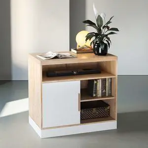 Wood Accent Storage Cabinet with Shelves and Sliding Door | Floor Standing Storage Cabinet for Home Office, Tool, Arts, Craft, Supply, 31"W × 20"D × 29"H, Printer Stand, White Walnut Wood Accent Storage Cabinet with Shelves and Sliding Door | Floor Standing Storage Cabinet for Home Office, Tool, Arts, Craft, Supply, 31"W × 20"D × 29"H, Printer Stand, White Walnut