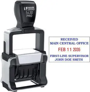 5430 Professional Self Inking Date Stamp with Custom Text - Up to 4 Lines of Text 5430 Professional Self Inking Date Stamp with Custom Text - Up to 4 Lines of Text