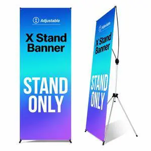 Adjustable X Banner Stand 24"x63" to 30"x72" 4 PACK,Reinforced One Piece Top Bar, Portable Aluminum X Frame Display with Carry Bag for Trade Shows & Events (STAND ONLY) Adjustable X Banner Stand 24"x63" to 30"x72" 4 PACK,Reinforced One Piece Top Bar, Portable Aluminum X Frame Display with Carry Bag for Trade Shows & Events (STAND ONLY)