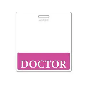 5 Pack - Oversized Doctor Badge Buddy Horizontal - XL Badge Buddies Role I'd Backer Card for Doctors - 3 3/8 X 4 1/8 - Wear with ID Badge Holder - USA Printed by (Hot Pink) 5 Pack - Oversized Doctor Badge Buddy Horizontal - XL Badge Buddies Role I'd Backer Card for Doctors - 3 3/8 X 4 1/8 - Wear with ID Badge Holder - USA Printed by (Hot Pink)