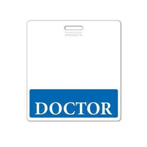 5 Pack - Oversized Doctor Badge Buddy Horizontal - XL Badge Buddies Role I'd Backer Card for Doctors - 3 3/8 X 4 1/8 - Wear with ID Badge Holder - USA Printed by (Blue) 5 Pack - Oversized Doctor Badge Buddy Horizontal - XL Badge Buddies Role I'd Backer Card for Doctors - 3 3/8 X 4 1/8 - Wear with ID Badge Holder - USA Printed by (Blue)