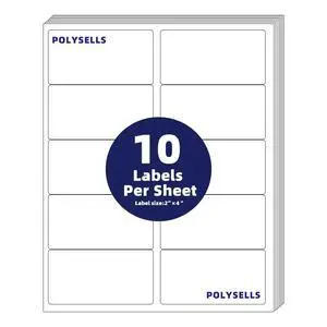 Self Adhesive 2"x4" Address Shipping Labels, 10UP White Sticker FBA Labels, Inkjet/Laser Printer Compatible, 10 Labels/Sheet, 500 Sheets/5000 Labels Self Adhesive 2"x4" Address Shipping Labels, 10UP White Sticker FBA Labels, Inkjet/Laser Printer Compatible, 10 Labels/Sheet, 500 Sheets/5000 Labels