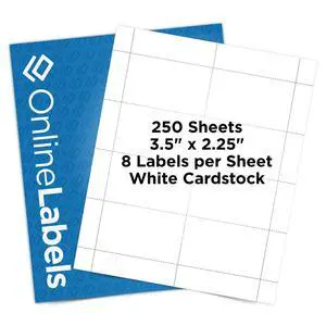 OnlineLabels 2.25" x 3.5" Name Badges - Cardstock - 250 Sheets | No Adhesive Backing, Blank Rectangle Name Badges, Inkjet & Laser Compatible, Ideal for Conferences & Trade Shows OnlineLabels 2.25" x 3.5" Name Badges - Cardstock - 250 Sheets | No Adhesive Backing, Blank Rectangle Name Badges, Inkjet & Laser Compatible, Ideal for Conferences & Trade Shows