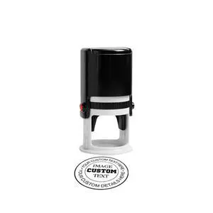 Custom Round Self-Inking Stamp Personalized Circular Rubber Stamp for Business, Office Mail, Logo and Craft Use (Medium) Custom Round Self-Inking Stamp Personalized Circular Rubber Stamp for Business, Office Mail, Logo and Craft Use (Medium)