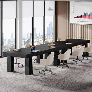 5 ft Conference Table Set of 2, Heavy Duty Rectangular Modern Industrial Meeting Table with 4 Tapered Legs for Office, Black Workstation for Home or Business (2, Black) 5 ft Conference Table Set of 2, Heavy Duty Rectangular Modern Industrial Meeting Table with 4 Tapered Legs for Office, Black Workstation for Home or Business (2, Black)