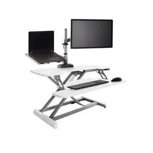 Pro Plus 36 Electric Standing Desk Converter White Blemish Pro Plus 36 Electric Standing Desk Converter White Blemish