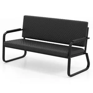 56 Office Guest Chair Waiting Chair (Black) | Reception Seating with Padded Cushion, Durable Metal Frame, for Beauty Salon Barber Shop 56 Office Guest Chair Waiting Chair (Black) | Reception Seating with Padded Cushion, Durable Metal Frame, for Beauty Salon Barber Shop