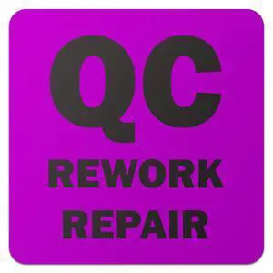 QC Rework Repair Label Stickers, 2 x 2 Inch, 1200 Labels | 4 Packs, Fluorescent Purple, Square, Quality Control Production Line, Warehouse Inventory Management, Inspection Sticker QC Rework Repair Label Stickers, 2 x 2 Inch, 1200 Labels | 4 Packs, Fluorescent Purple, Square, Quality Control Production Line, Warehouse Inventory Management, Inspection Sticker