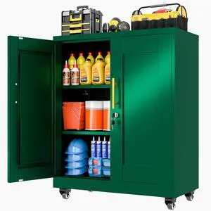 36" Metal File Garage Storage Cabinet with Lock and Wheels,Rolling Tool Steel Locker Organizer,3D Printer Table Cabinet with Filament and 2 Adjustable Shelves for Home Office,Studio,School (Green) 36" Metal File Garage Storage Cabinet with Lock and Wheels,Rolling Tool Steel Locker Organizer,3D Printer Table Cabinet with Filament and 2 Adjustable Shelves for Home Office,Studio,School (Green)