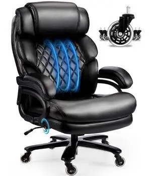 800LBS Big and Tall Office Chair for Heavy People, Heavy Duty Executive Chair with High Back, Extra Wide Seat and Adjustable Lumbar, Large Computer Desk Chair Comfortable for Home Office 800LBS Big and Tall Office Chair for Heavy People, Heavy Duty Executive Chair with High Back, Extra Wide Seat and Adjustable Lumbar, Large Computer Desk Chair Comfortable for Home Office