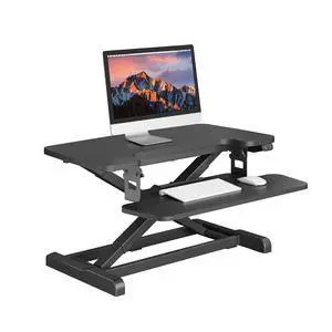 32" Electric Standing Desk Converter,Height Adjustable Riser for Office Home, Monitor and Laptop Workstation with Large Keyboard Tray, Black Color 32" Electric Standing Desk Converter,Height Adjustable Riser for Office Home, Monitor and Laptop Workstation with Large Keyboard Tray, Black Color