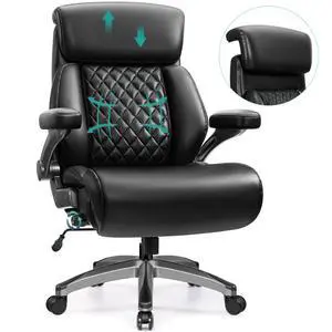 500lbs Executive Office Chair, Big and Tall Home Desk Chairs for Large People, Heavy Duty PU Leather Computer Gaming Chair with Adjustable Lumbar Support & Armrests, Thick Padding for Comfort 500lbs Executive Office Chair, Big and Tall Home Desk Chairs for Large People, Heavy Duty PU Leather Computer Gaming Chair with Adjustable Lumbar Support & Armrests, Thick Padding for Comfort