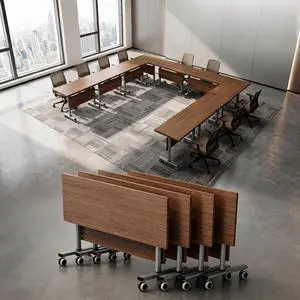 Commercial Folding Conference Room Tables,Modern Meeting Tables,Mobile Training Table with Wheels,Flip Top Rolling Seminar Meeting Table for Training Center,Meeting,Classroom,Office Commercial Folding Conference Room Tables,Modern Meeting Tables,Mobile Training Table with Wheels,Flip Top Rolling Seminar Meeting Table for Training Center,Meeting,Classroom,Office