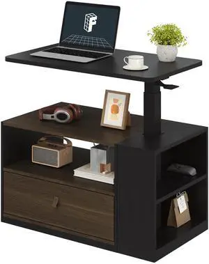 H7 CAB 28" Storage Sit-Stand Desk with Pneumatic Lift | Computer workstation desk with drawer and cabinet storage. Compact desk for small spaces and home office.25.8"41.3",Black H7 CAB 28" Storage Sit-Stand Desk with Pneumatic Lift | Computer workstation desk with drawer and cabinet storage. Compact desk for small spaces and home office.25.8"41.3",Black
