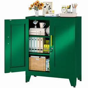 36" Metal File Garage Storage Cabinet with Lock,Tool Steel Locker Organizer,Lockable 3D Printer Table Cabinet with Filament and 2 Adjustable Shelves for Home Office,Studio,School,Warehouse(Green) 36" Metal File Garage Storage Cabinet with Lock,Tool Steel Locker Organizer,Lockable 3D Printer Table Cabinet with Filament and 2 Adjustable Shelves for Home Office,Studio,School,Warehouse(Green)