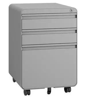 3 Drawer Metal Rolling File Cabinet Under Desk Filing Cabinet Grey | 16"W x 18"D x 24"H, Lockable, 5 Wheels, Fully Assembled, Letter/Legal Size, Suitable for Home Office 3 Drawer Metal Rolling File Cabinet Under Desk Filing Cabinet Grey | 16"W x 18"D x 24"H, Lockable, 5 Wheels, Fully Assembled, Letter/Legal Size, Suitable for Home Office