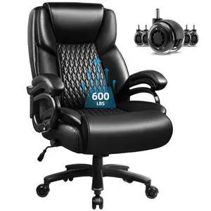 600lbs Heavy Duty Office Chair for Low Back Pain Relief, Big and Tall Office Chair with Ergonomic Lumbar Support, High Back Executive Chair with Quiet Rubber Wheel 600lbs Heavy Duty Office Chair for Low Back Pain Relief, Big and Tall Office Chair with Ergonomic Lumbar Support, High Back Executive Chair with Quiet Rubber Wheel