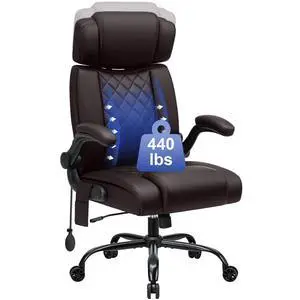 Comfy Computer Chair with Adjustable Lumbar Support (Coffee) | Executive Office Chair with Headrest Ergonomic Swivel Rolling Office Chair with Flip-up Arms for Work,Study Comfy Computer Chair with Adjustable Lumbar Support (Coffee) | Executive Office Chair with Headrest Ergonomic Swivel Rolling Office Chair with Flip-up Arms for Work,Study