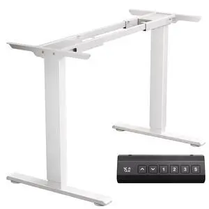 Dual Motor Electric Standing Desk Frame, Height Adjustable Desk Legs for Max 70.8" Desktop, 330 LBS Capacity Sit Stand Up Base with 3 Memory Presets for Home Office, White (Frame Only) Dual Motor Electric Standing Desk Frame, Height Adjustable Desk Legs for Max 70.8" Desktop, 330 LBS Capacity Sit Stand Up Base with 3 Memory Presets for Home Office, White (Frame Only)