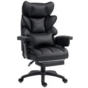 Office Chair,Executive Ergonomic Office Chair with Pocket Spring Cushion, High Back Computer Gaming Chair with Adjustable Armrests, Lumbar Support, Footrest, Executive Chair - Black PU Leather Office Chair,Executive Ergonomic Office Chair with Pocket Spring Cushion, High Back Computer Gaming Chair with Adjustable Armrests, Lumbar Support, Footrest, Executive Chair - Black PU Leather