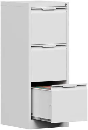 3-Drawer Metal File Cabinet with Lock,Steel Printer Stand with Storage for Home Office,Vertical Filing Cabinet for Legal/Letter/A4 Files,Assembly Required(15''W-3 Drawers,White) 3-Drawer Metal File Cabinet with Lock,Steel Printer Stand with Storage for Home Office,Vertical Filing Cabinet for Legal/Letter/A4 Files,Assembly Required(15''W-3 Drawers,White)