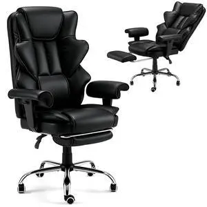 Heated Recliner Office Chair with Massager, Footrest, Height Adjustable Arm | 155° Reclining Big and Tall Executive Chair, 6-Point Vibration, PU Leather Ergonomic Computer Desk Chair for Home Office Heated Recliner Office Chair with Massager, Footrest, Height Adjustable Arm | 155° Reclining Big and Tall Executive Chair, 6-Point Vibration, PU Leather Ergonomic Computer Desk Chair for Home Office