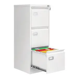 3 Drawer File Cabinet with Lock, Metal Filing Cabinets for Home Office, Vertical White Locking File Caninet, Steel Narrow Three Drawer File Cabnet for Letter/Legal / A4 / B4- Assembly Required 3 Drawer File Cabinet with Lock, Metal Filing Cabinets for Home Office, Vertical White Locking File Caninet, Steel Narrow Three Drawer File Cabnet for Letter/Legal / A4 / B4- Assembly Required