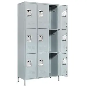 Metal Lockers for Employees - 9 Door Steel Large School Office Home Gym Garage Locker Cabinet Metal Lockers for Employees - 9 Door Steel Large School Office Home Gym Garage Locker Cabinet