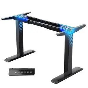 Dual Motor Electric Standing Desk Frame - 300 lbs Heavy Duty, 3 Memory Height Presets - Sit Stand Desk Frame, Computer Height Adjustable Desk Legs & Base for 43.3"-63" Desktop, Black Frame Only Dual Motor Electric Standing Desk Frame - 300 lbs Heavy Duty, 3 Memory Height Presets - Sit Stand Desk Frame, Computer Height Adjustable Desk Legs & Base for 43.3"-63" Desktop, Black Frame Only