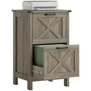 2 Drawer Vertical File Cabinet, Silent Slides, Distressed Gray | Rustic Farmhouse, Filing Cabinet, Barn Doors, for A4/Letter Size, Printer Stand with Storage, for Home Office 2 Drawer Vertical File Cabinet, Silent Slides, Distressed Gray | Rustic Farmhouse, Filing Cabinet, Barn Doors, for A4/Letter Size, Printer Stand with Storage, for Home Office