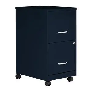 LYS SOHO File/File Mobile File Cabinet, Navy LYS SOHO File/File Mobile File Cabinet, Navy
