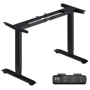 Dual Motor Electric Standing Desk Frame with Memory Controller, Computer Memory Desk Adjustable Table Legs Up to 47.2" for Home and Office, Black Dual Motor Electric Standing Desk Frame with Memory Controller, Computer Memory Desk Adjustable Table Legs Up to 47.2" for Home and Office, Black