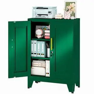 36" Metal File Garage Storage Cabinet with Lock,Lockable 3D Printer Table Cabinet with Filament and 2 Adjustable Shelves,Tool Steel Locker Organizer for Home Office,Studio,School,Warehouse(Green) 36" Metal File Garage Storage Cabinet with Lock,Lockable 3D Printer Table Cabinet with Filament and 2 Adjustable Shelves,Tool Steel Locker Organizer for Home Office,Studio,School,Warehouse(Green)