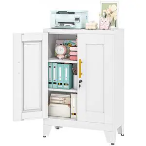36" Metal File Garage Storage Cabinet with Lock,Lockable 3D Printer Table Cabinet with Filament and 2 Adjustable Shelves,Tool Steel Locker Organizer for Home Office,Studio,School,Warehouse(White) 36" Metal File Garage Storage Cabinet with Lock,Lockable 3D Printer Table Cabinet with Filament and 2 Adjustable Shelves,Tool Steel Locker Organizer for Home Office,Studio,School,Warehouse(White)
