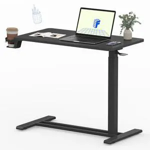 32" Mobile Standing Desk Pneumatic Lift Computer Workstations | Computer workstation desk with hidden wheels,Laptop Rolling Cart for home office and small spaces.31.5"W x 15.7"D,Black 32" Mobile Standing Desk Pneumatic Lift Computer Workstations | Computer workstation desk with hidden wheels,Laptop Rolling Cart for home office and small spaces.31.5"W x 15.7"D,Black