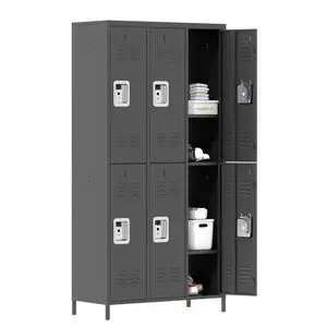 6 Doors Metal Storage Locker for Employee,72" Sports Staff Lockers | Steel Tall Locker Cabinet with Shelves and Hooks Wide Clothes Cabinets for Office School Gym Home Bedroom Garage 6 Doors Metal Storage Locker for Employee,72" Sports Staff Lockers | Steel Tall Locker Cabinet with Shelves and Hooks Wide Clothes Cabinets for Office School Gym Home Bedroom Garage