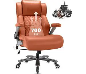 Big and Tall 700lbs Office Chair - Adjustable Lumbar Support 3D Flip Arms Heavy Duty Metal Base&Wheels, High Back Large Executive Computer Desk Chair, Thick Padded Ergonomic Design for Back Pain Big and Tall 700lbs Office Chair - Adjustable Lumbar Support 3D Flip Arms Heavy Duty Metal Base&Wheels, High Back Large Executive Computer Desk Chair, Thick Padded Ergonomic Design for Back Pain
