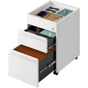 2 Drawer File Cabinet with Lock, Required Assembly | Under Desk Metal Filing Cabinet for Home Office Organizer Letter/A4, White 2 Drawer File Cabinet with Lock, Required Assembly | Under Desk Metal Filing Cabinet for Home Office Organizer Letter/A4, White