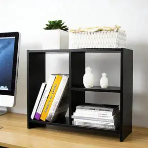 Cubic 3-Tier Wooden Desk Organizer Jet Black Free-Standing Office Storage Rack with Display Shelves for Home or Workspace, Perfect as Birthday Gift or Accessory Holder Cubic 3-Tier Wooden Desk Organizer Jet Black Free-Standing Office Storage Rack with Display Shelves for Home or Workspace, Perfect as Birthday Gift or Accessory Holder