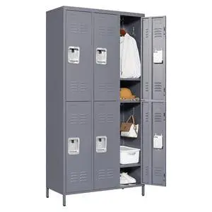 Metal Locker 6 Doors Locking Storage Lockers for Employees,72" Tall Staff Locker Cabinet with Shelves and Hooks Steel Sports Locker Cabinet for Office Home Dedroom School Gym Garage Metal Locker 6 Doors Locking Storage Lockers for Employees,72" Tall Staff Locker Cabinet with Shelves and Hooks Steel Sports Locker Cabinet for Office Home Dedroom School Gym Garage
