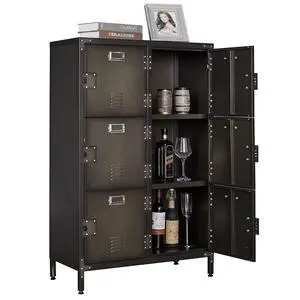 6 Door Vintage Steel Modern Locker Cabinet for Bedroom, Home Office, Utility Room, Gym 6 Door Vintage Steel Modern Locker Cabinet for Bedroom, Home Office, Utility Room, Gym